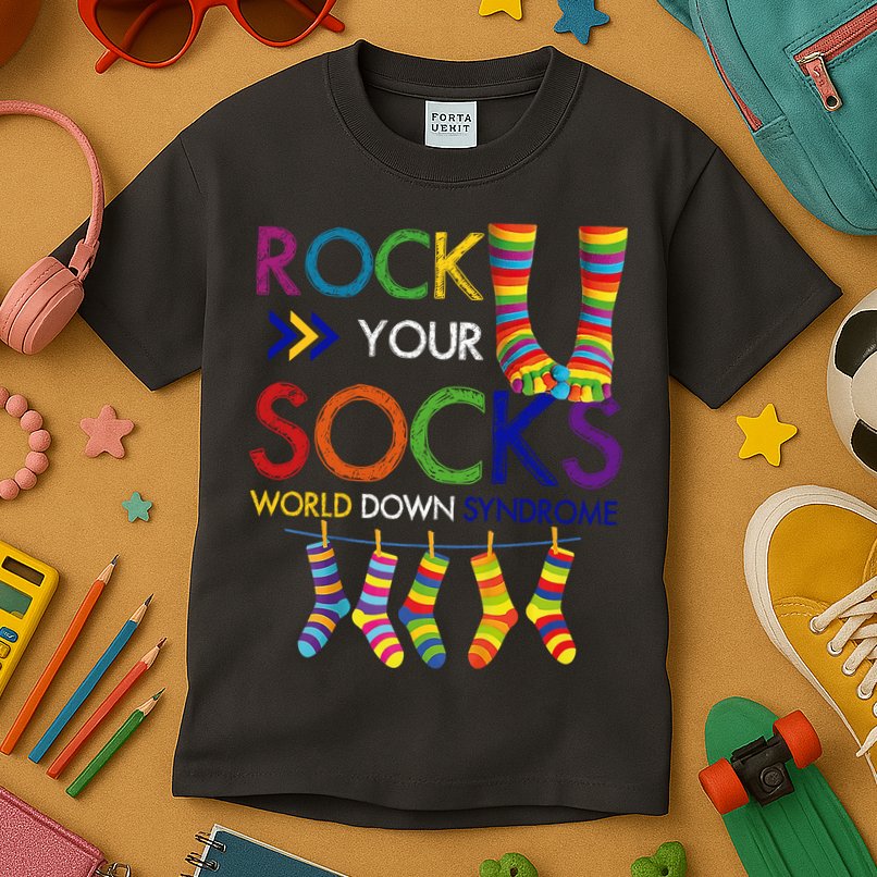 Rock Your Socks World Down Syndrome Awareness Kids T-Shirt
