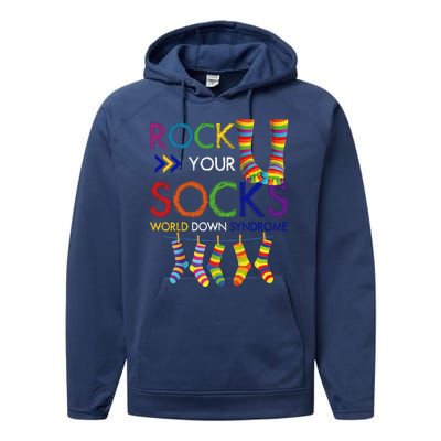 Rock Your Socks World Down Syndrome Awareness Performance Fleece Hoodie