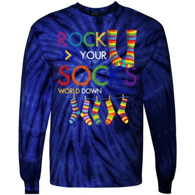 Rock Your Socks World Down Syndrome Awareness Tie-Dye Long Sleeve Shirt