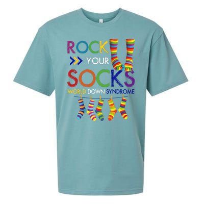 Rock Your Socks World Down Syndrome Awareness Sueded Cloud Jersey T-Shirt