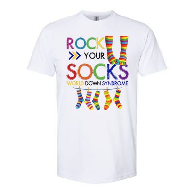 Rock Your Socks World Down Syndrome Awareness Softstyle CVC T-Shirt