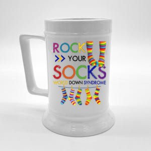 Rock Your Socks World Down Syndrome Awareness Beer Stein