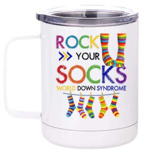 Rock Your Socks World Down Syndrome Awareness 12 oz Stainless Steel Tumbler Cup