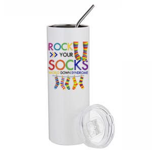 Rock Your Socks World Down Syndrome Awareness Stainless Steel Tumbler