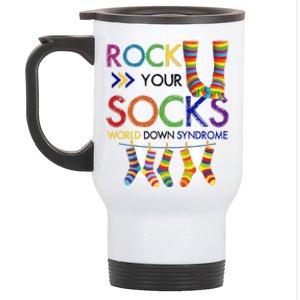 Rock Your Socks World Down Syndrome Awareness Stainless Steel Travel Mug