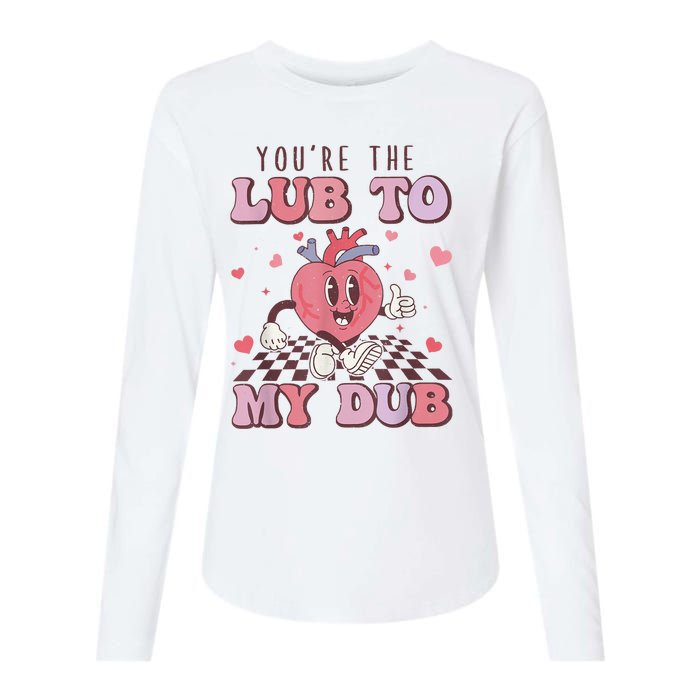 Retro Youre The Lub To My Dub Cvicu Nurse Valentine Cardiac Womens Cotton Relaxed Long Sleeve T-Shirt