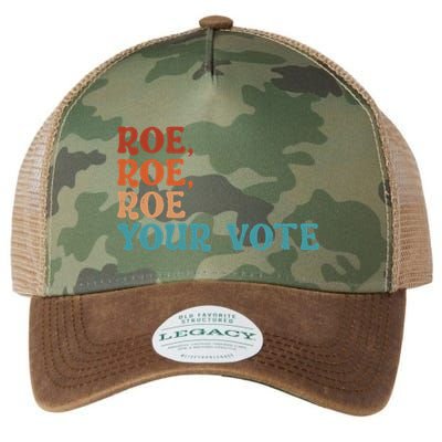 Roe Your Vote Pro Choice Women’S Rights Vintage Retro Legacy Tie Dye Trucker Hat