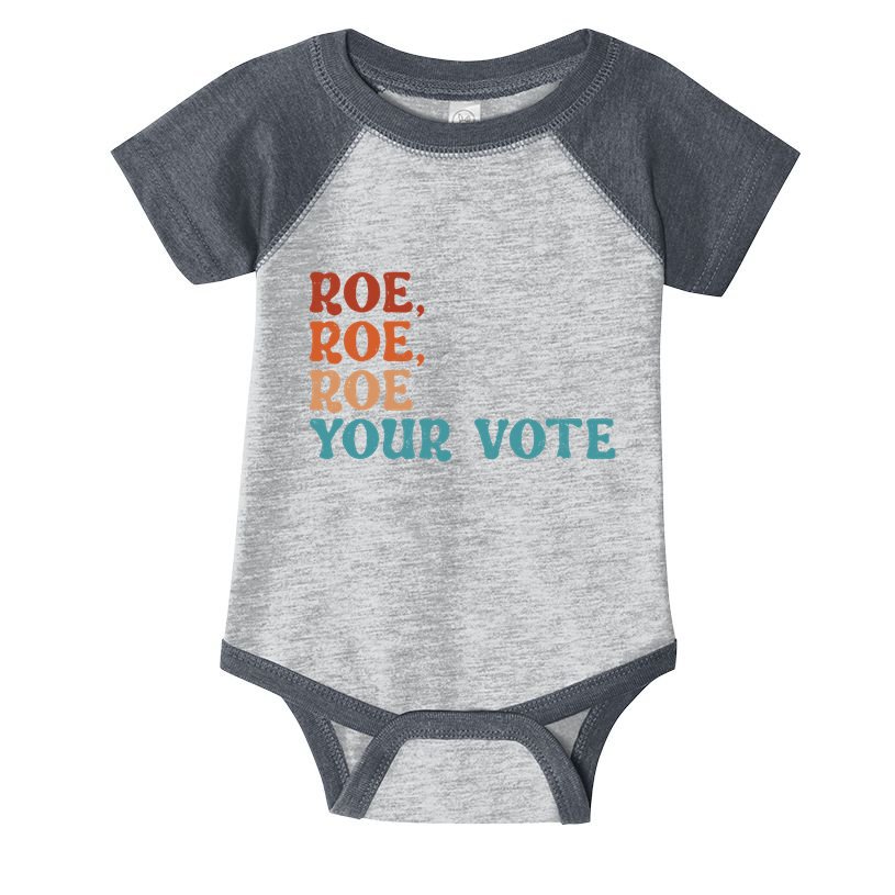Roe Your Vote Pro Choice Women’S Rights Vintage Retro Infant Baby Jersey Bodysuit
