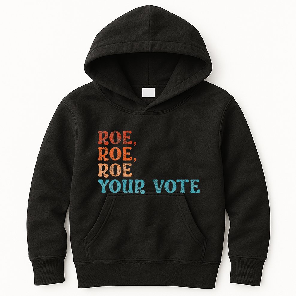 Roe Your Vote Rights Vintage Retro Kids Hoodie