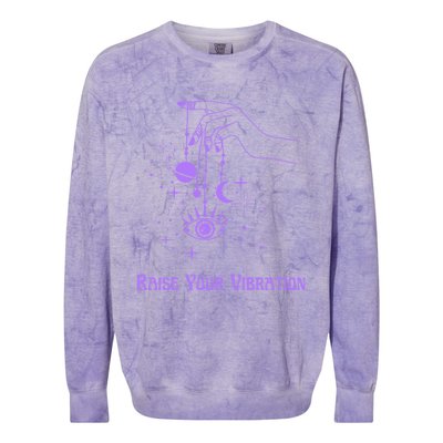 Raise Your Vibration New Age Purple Law Of Attraction Cute Gift Colorblast Crewneck Sweatshirt