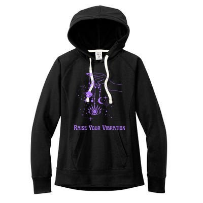 Raise Your Vibration New Age Purple Law Of Attraction Cute Gift Women's Fleece Hoodie