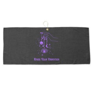 Raise Your Vibration New Age Purple Law Of Attraction Cute Gift Large Microfiber Waffle Golf Towel