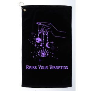 Raise Your Vibration New Age Purple Law Of Attraction Cute Gift Platinum Collection Golf Towel