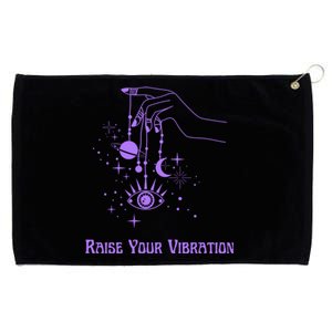 Raise Your Vibration New Age Purple Law Of Attraction Cute Gift Grommeted Golf Towel