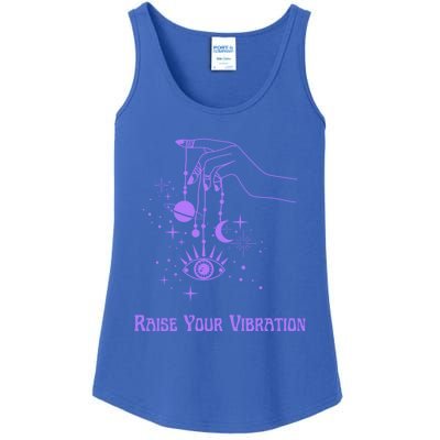 Raise Your Vibration New Age Purple Law Of Attraction Cute Gift Ladies Essential Tank