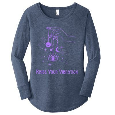 Raise Your Vibration New Age Purple Law Of Attraction Cute Gift Women's Perfect Tri Tunic Long Sleeve Shirt