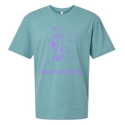 Raise Your Vibration New Age Purple Law Of Attraction Cute Gift Sueded Cloud Jersey T-Shirt