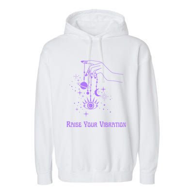 Raise Your Vibration New Age Purple Law Of Attraction Cute Gift Garment-Dyed Fleece Hoodie