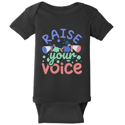 Raise Your Voice Baby Bodysuit