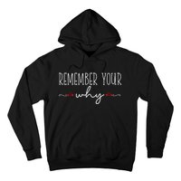 Remember Your Why Funny Sarcastic Inspirational Quote Hoodie