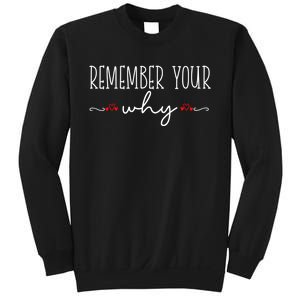 Remember Your Why Funny Sarcastic Inspirational Quote Sweatshirt