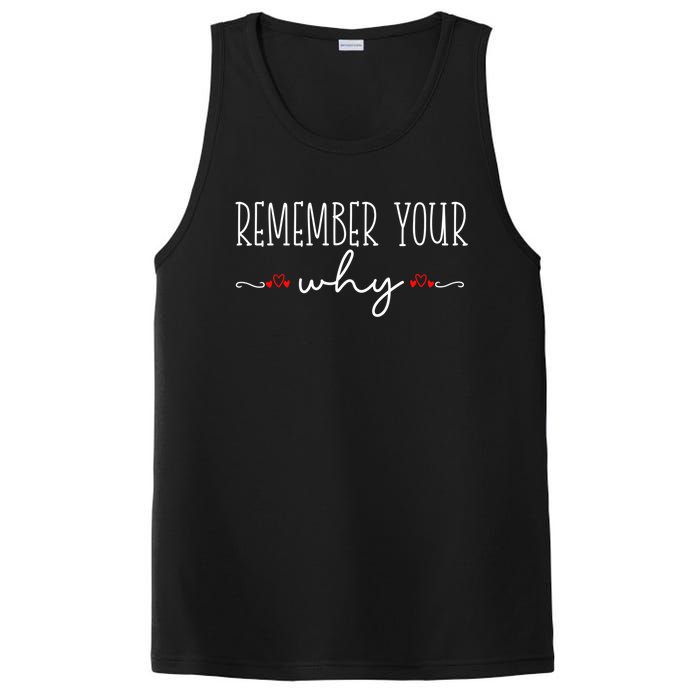 Remember Your Why Funny Sarcastic Inspirational Quote PosiCharge Competitor Tank