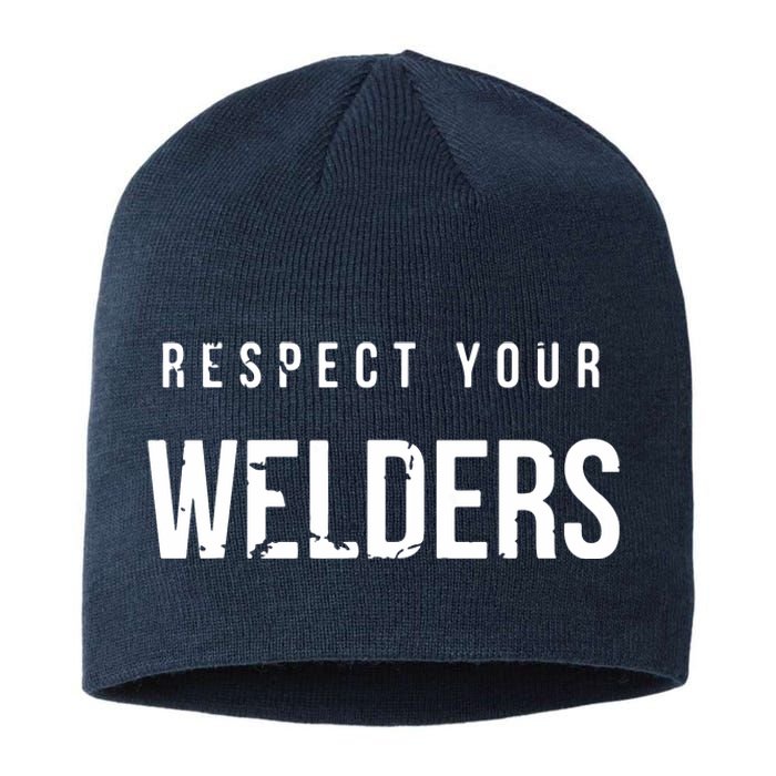 Respect Your Welders. Proud Welding Gifts For Welders Sustainable Beanie