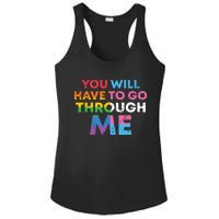 Retro You Will Have To Go Through Me Lgbtq Ladies PosiCharge Competitor Racerback Tank