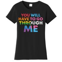 Retro You Will Have To Go Through Me Lgbtq Women's T-Shirt