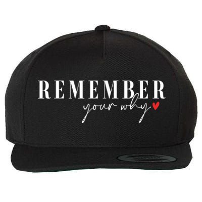 Remember Your Why Motivational Wool Snapback Cap