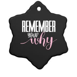 Remember Your Why Gym Motivation Fitness Inspirational Ceramic Star Ornament