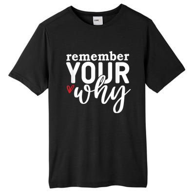 Remember Your Why Inspirational Tall Fusion ChromaSoft Performance T-Shirt