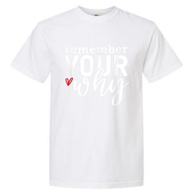 Remember Your Why Inspirational Garment-Dyed Heavyweight T-Shirt