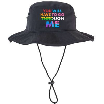 Retro You Will Have To Go Through Me Lgbtq Legacy Cool Fit Booney Bucket Hat