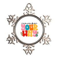 Remember Your Why Inspirational Motivational Sarcastic Metallic Star Ornament