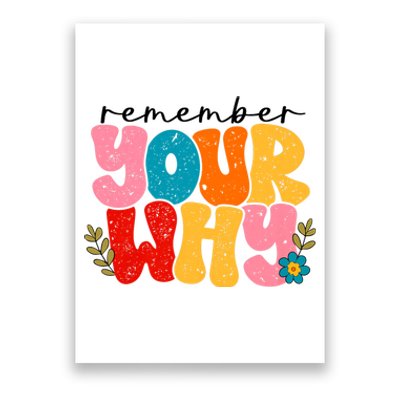 Remember Your Why Inspirational Motivational Sarcastic Poster