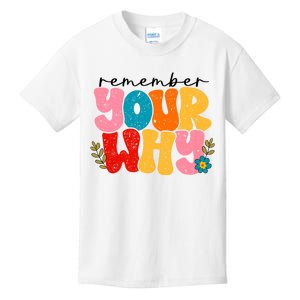 Remember Your Why Inspirational Motivational Sarcastic Kids T-Shirt