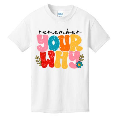 Remember Your Why Inspirational Motivational Sarcastic Kids T-Shirt