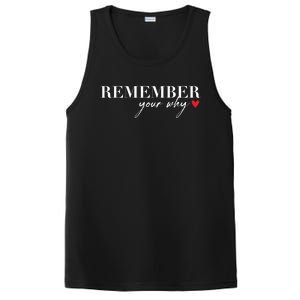 Remember Your Why Funny Sarcastic Inspirational Quote Gift PosiCharge Competitor Tank