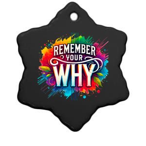 Remember Your Why Ceramic Star Ornament