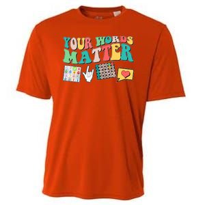 Retro Your Words Matters Speech Therapy Specialist Cooling Performance Crew T-Shirt