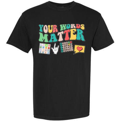 Retro Your Words Matters Speech Therapy Specialist Garment-Dyed Heavyweight T-Shirt