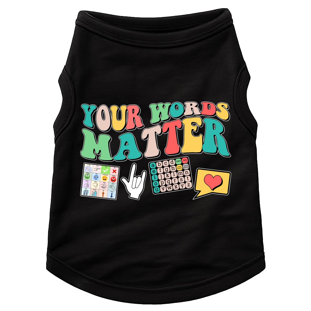 Retro Your Words Matters Speech Therapy Specialist Doggie Tank
