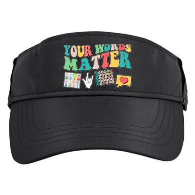 Retro Your Words Matters Speech Therapy Specialist Adult Drive Performance Visor