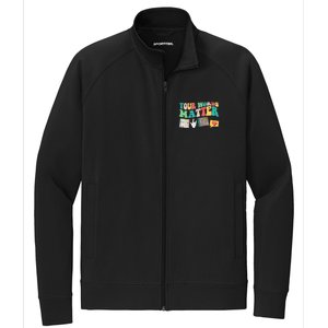 Retro Your Words Matters Speech Therapy Specialist Stretch Full-Zip Cadet Jacket