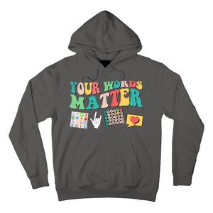 Retro Your Words Matters Speech Therapy Specialist Hoodie