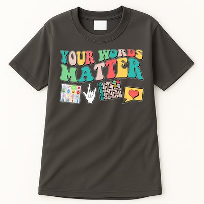 Retro Your Words Matters Speech Therapy Specialist Tall T-Shirt