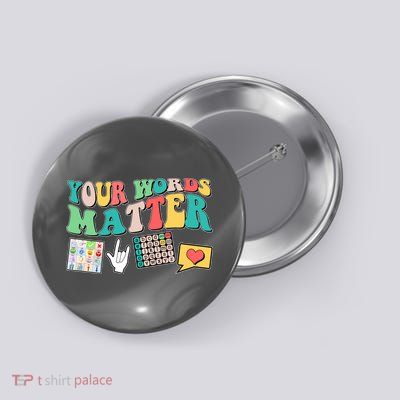 Retro Your Words Matters Speech Therapy Specialist Button