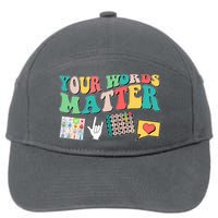 Retro Your Words Matters Speech Therapy Specialist 7-Panel Snapback Hat