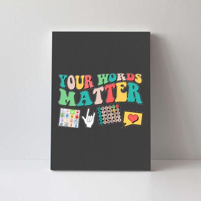 Retro Your Words Matters Speech Therapy Specialist Canvas